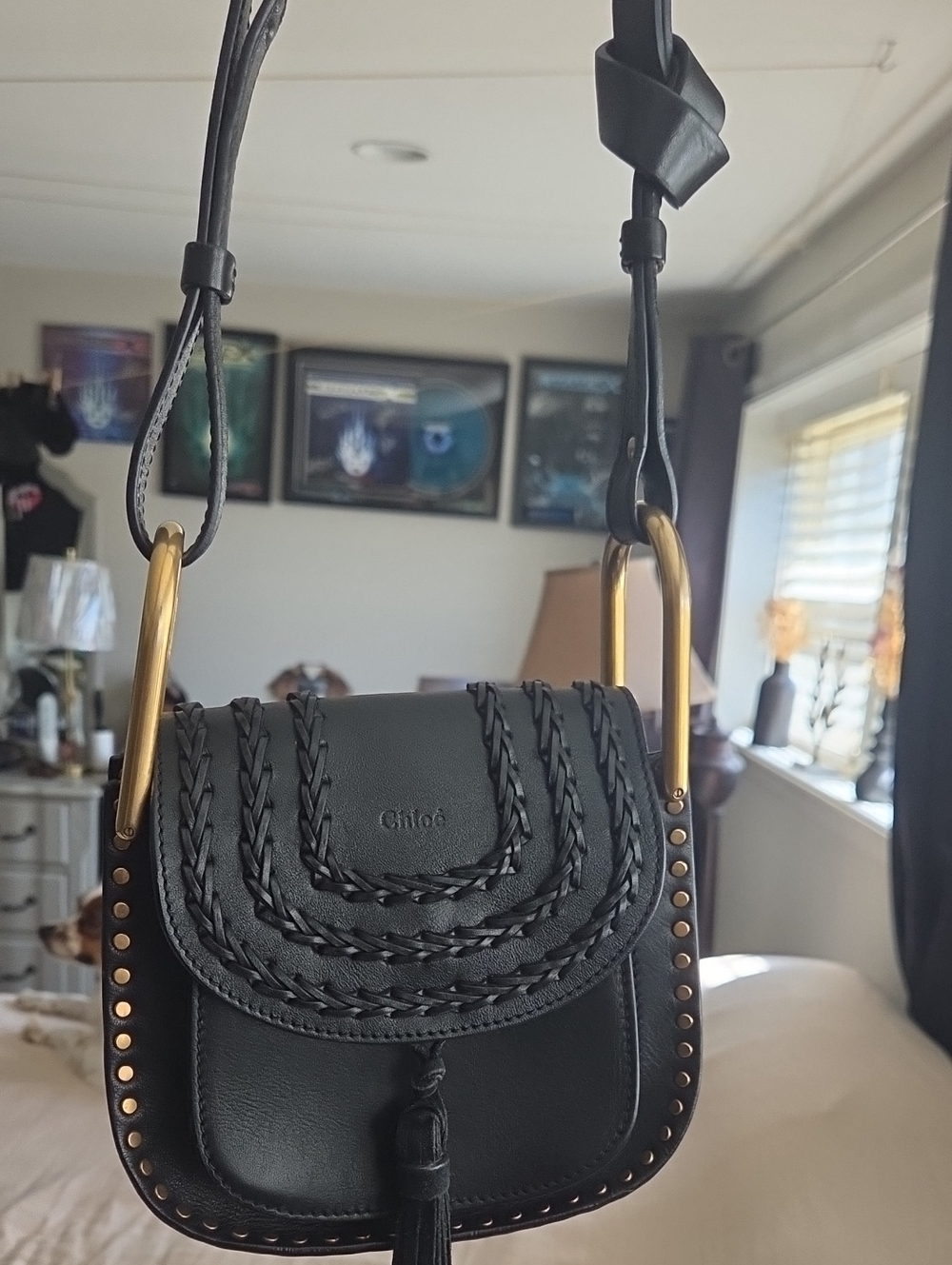 Chloe Black Mini Leather Shoulder Bag
